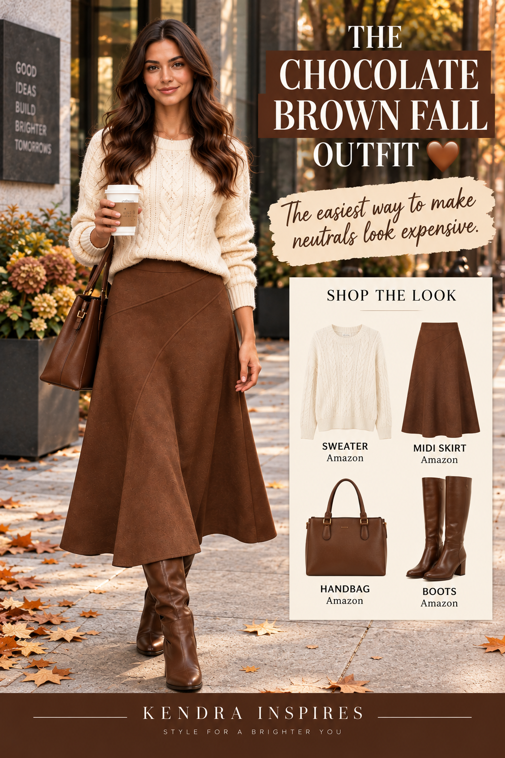 Chocolate Brown autumn outfit lookbook
